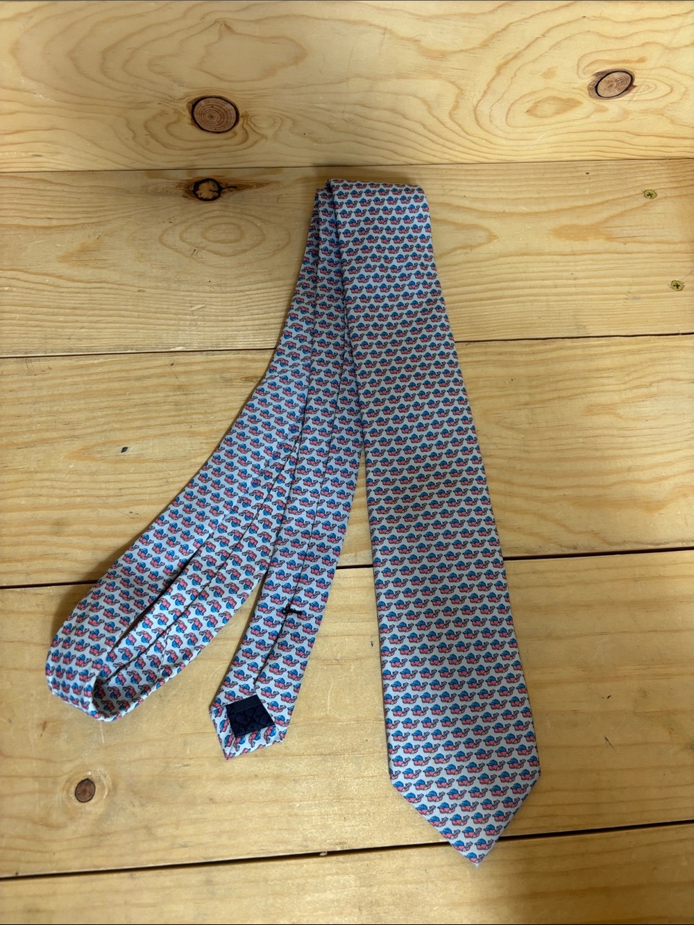 Vineyard Vines baseball whale neck tie Shep & Ian